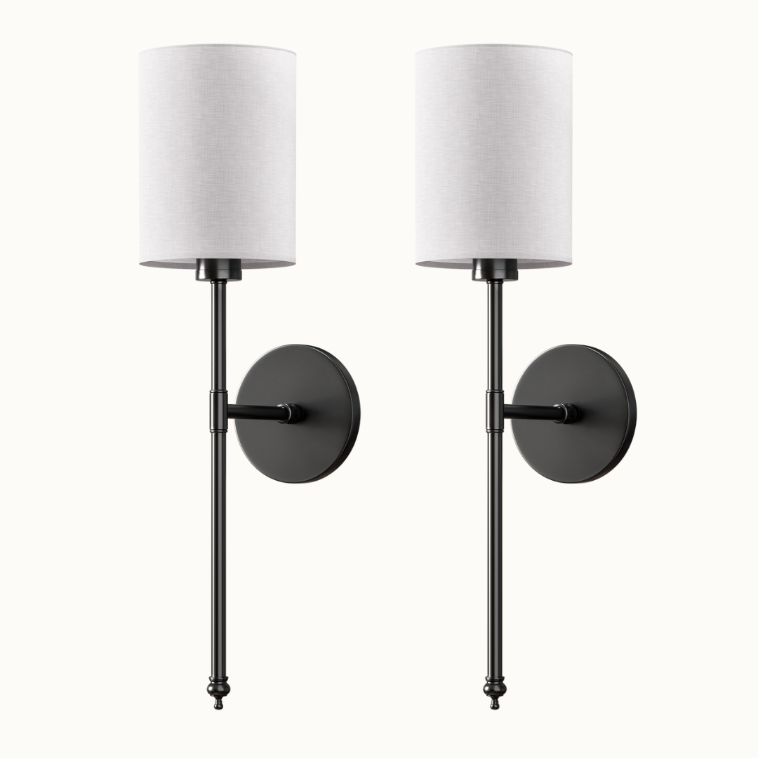 WIRELESS CYLINDRICAL WALL SCONCES (SET OF 2)