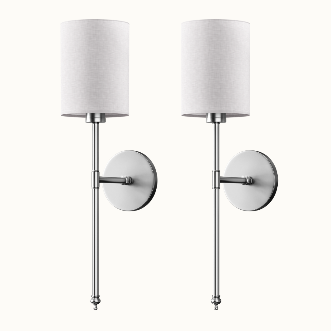 WIRELESS CYLINDRICAL WALL SCONCES (SET OF 2)