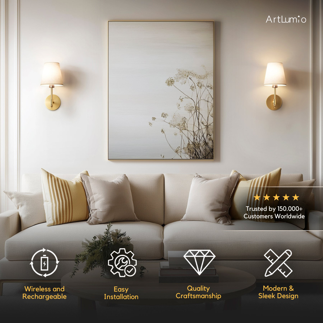 MODERN WIRELESS WALL SCONCE (SET OF 2)