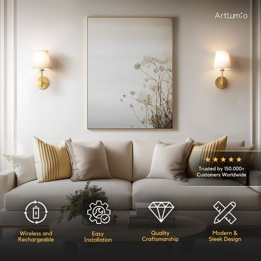 MODERN WIRELESS WALL SCONCE (SET OF 2)