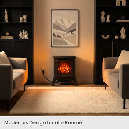ARTLUMIO - Elektrischer Standkamin mit realistischer Flamme