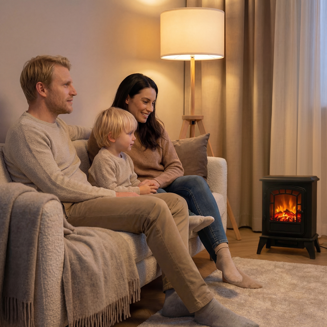 ARTLUMIO - Elektrischer Standkamin mit realistischer Flamme